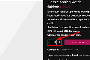 Woocommerce 产品数量设置为不能输入值