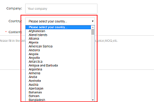 Contact Form 7插件 国家下拉选择代码分享